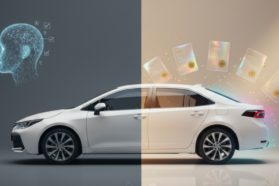 A blog banner image showing significance of PPF and Ceramic Coating on a car
