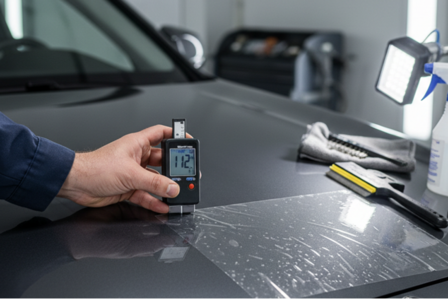 A blog banner image showing Chinese car paint quality