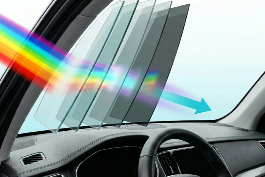 A blog banner image showing Window Tints for UV Rejection